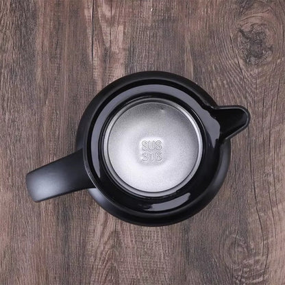 1000ml Insulated Thermal Coffee & Tea Pot with Infuser (Black)